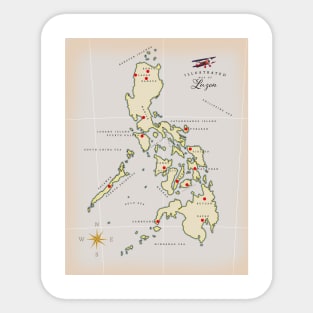 Illustrated map of Luzon Sticker